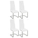 Montclair Upholstered Dining Side Chair White (Set of 4) - Walo Furniture 