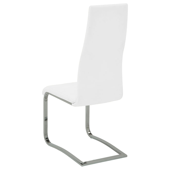 Montclair Upholstered Dining Side Chair White (Set of 4) - Walo Furniture 