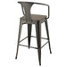 Cavalier Metal Bar Chair Dark Elm and Matte Black (Set of 2) - Walo Furniture 