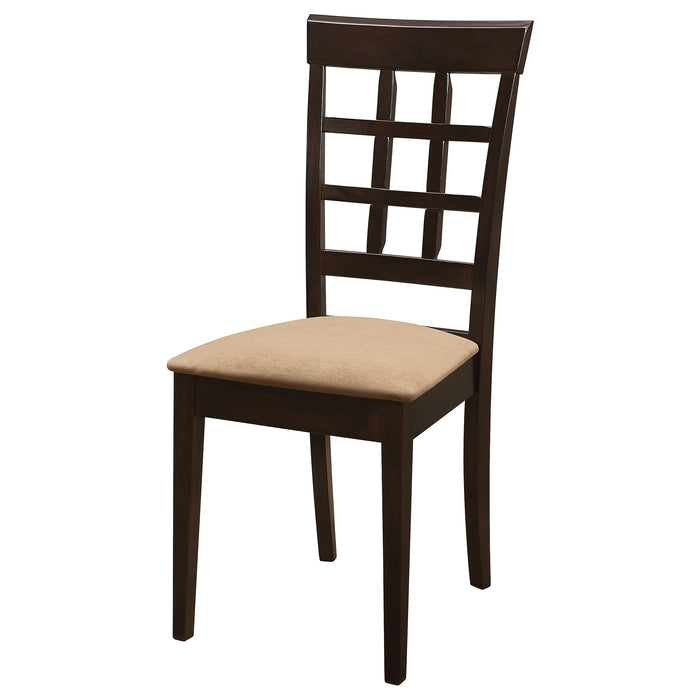 Gabriel Lattice Back Dining Side Chair Cappuccino (Set of 2) - Walo Furniture 