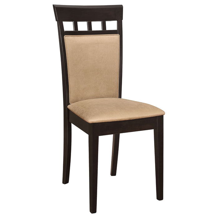 Gabriel Closed Back Dining Side Chair Cappuccino (Set of 2) - Walo Furniture 