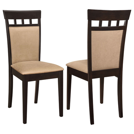 Gabriel Closed Back Dining Side Chair Cappuccino (Set of 2) - Walo Furniture 