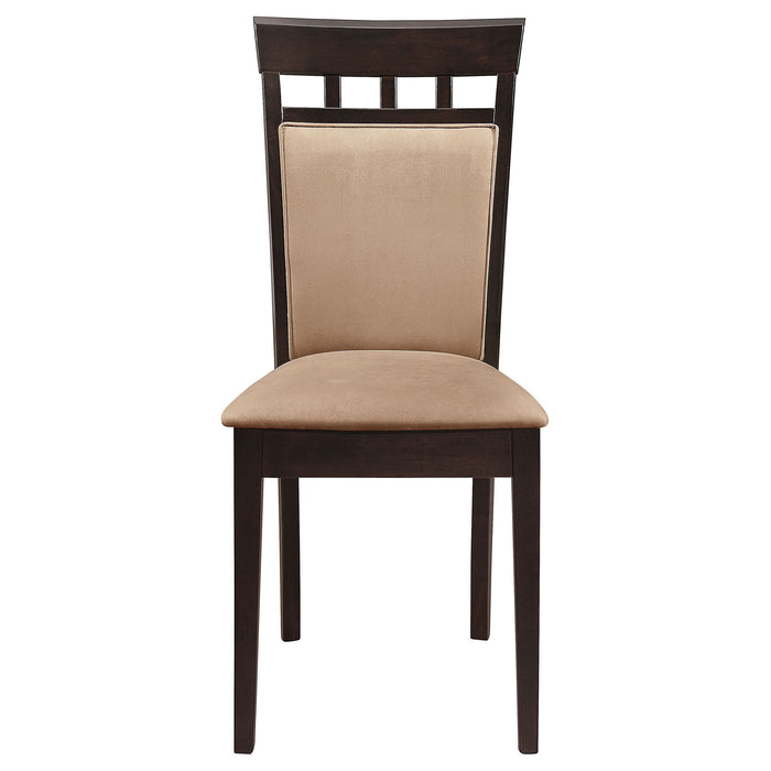 Gabriel Closed Back Dining Side Chair Cappuccino (Set of 2) - Walo Furniture 