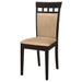 Gabriel Closed Back Dining Side Chair Cappuccino (Set of 2) - Walo Furniture 