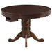 Turk Round Dining and Billiard Poker Game Table Tobacco - Walo Furniture 