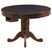 Turk Round Dining and Billiard Poker Game Table Tobacco - Walo Furniture 