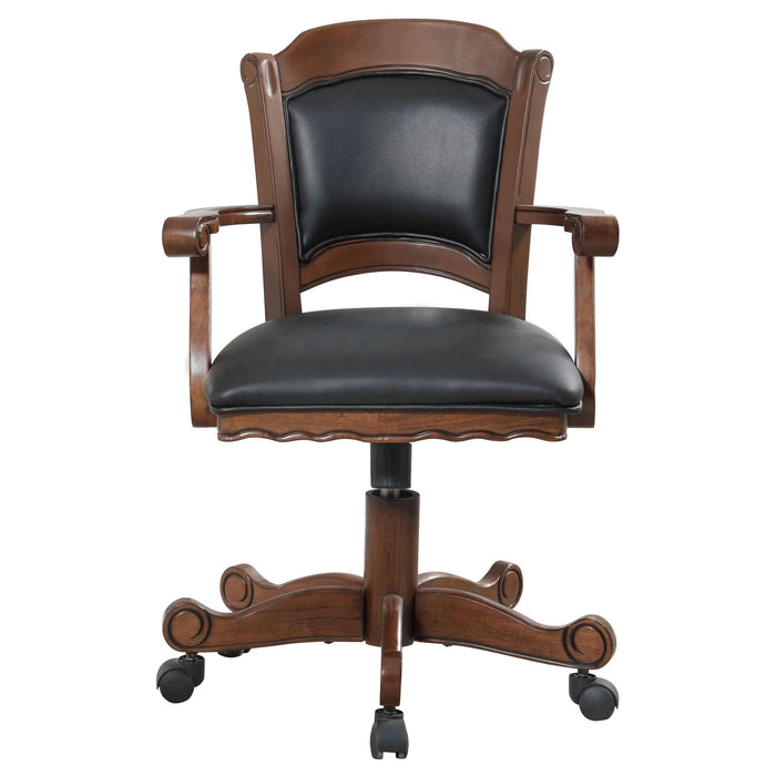 Turk Upholstered Swivel Dining and Game Chair Tobacco - Walo Furniture 