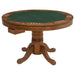 Mitchell Round Dining and Billiard Poker Game Table Amber - Walo Furniture 