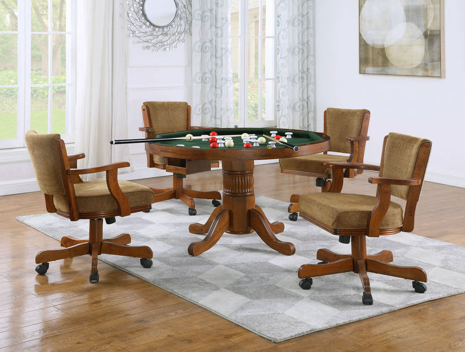 Mitchell 5-piece 3-in-1 Dining and Game Table Set Amber - Walo Furniture 