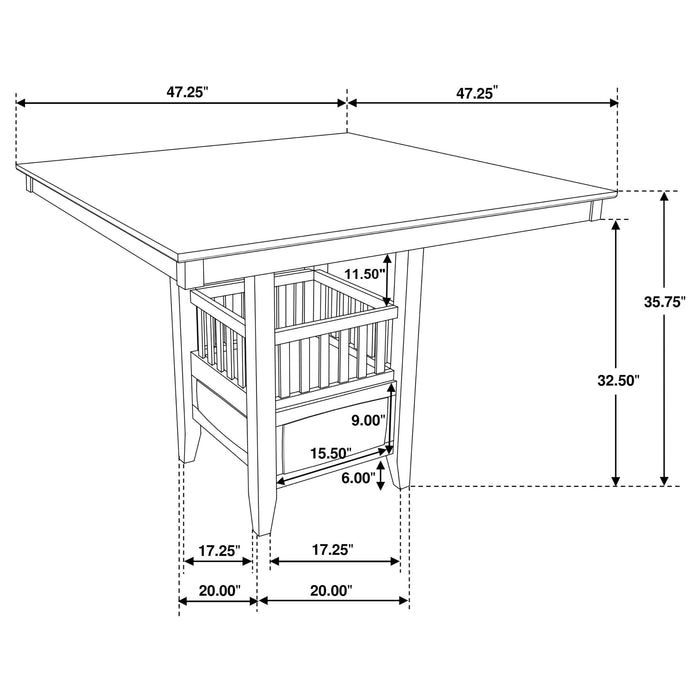 Jaden 5-piece Square Counter Height Dining Set Espresso - Walo Furniture 