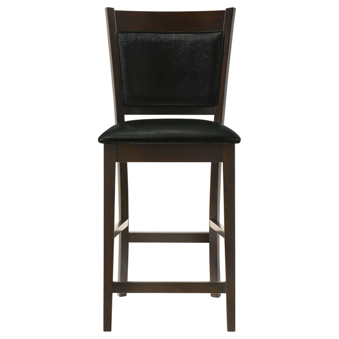 Jaden Upholstered Counter Chair Espresso (Set of 2) - Walo Furniture 