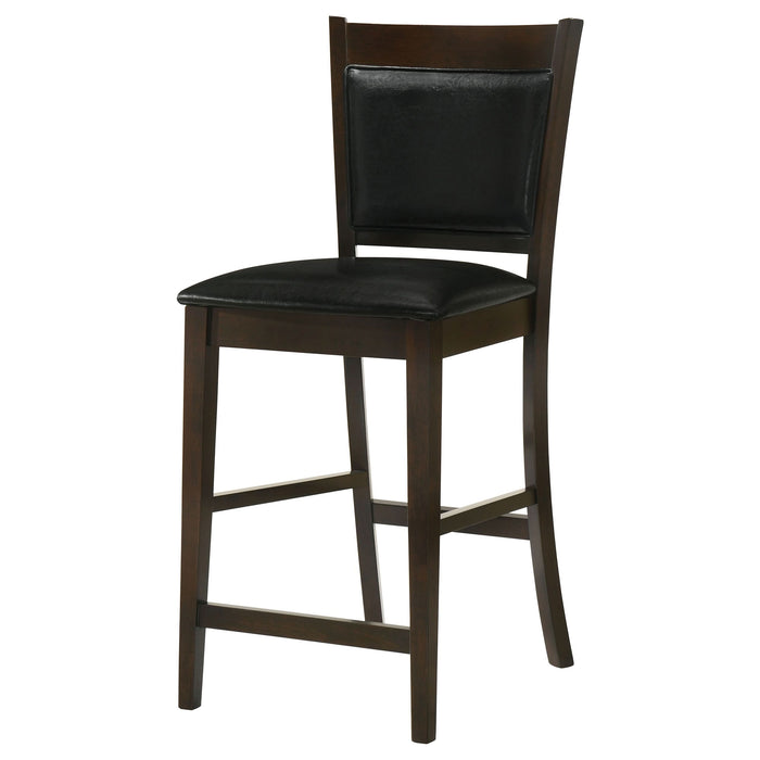 Jaden Upholstered Counter Chair Espresso (Set of 2) - Walo Furniture 