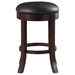 Aboushi Backless Swivel Counter Stool Brown (Set of 2) - Walo Furniture 