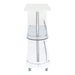 Adolfo Rectangular 2-tier Home Bar Table White High Gloss - Walo Furniture 