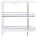 Adolfo Rectangular 2-tier Home Bar Table White High Gloss - Walo Furniture 