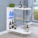 Adolfo Rectangular 2-tier Home Bar Table White High Gloss - Walo Furniture 