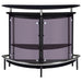 Amarillo Freestanding Glass Top Home Bar Wine Cabinet Black - Walo Furniture 