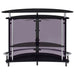 Amarillo Freestanding Glass Top Home Bar Wine Cabinet Black - Walo Furniture 