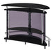 Amarillo Freestanding Glass Top Home Bar Wine Cabinet Black - Walo Furniture 