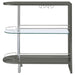 Adolfo Rectangular 2-tier Home Bar Table Grey High Gloss - Walo Furniture 