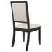 Louise Upholstered Wood Dining Side Chair Black (Set of 2) - Walo Furniture 