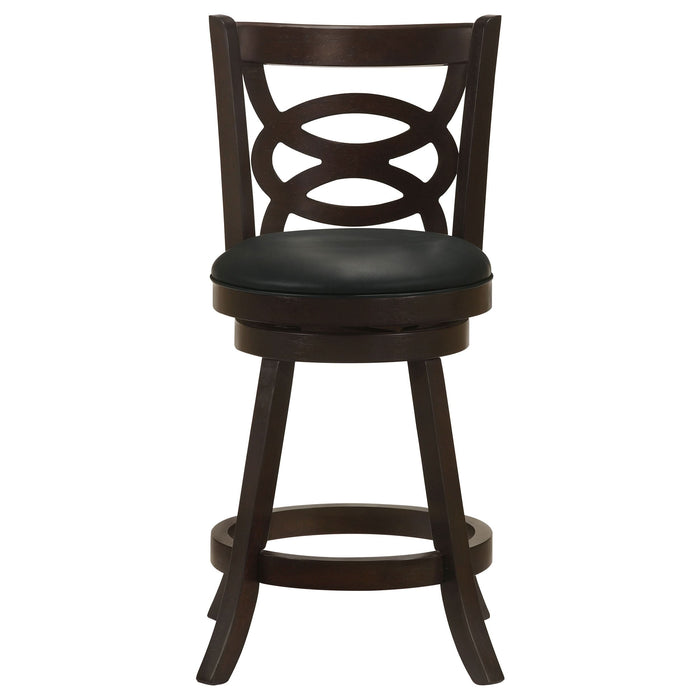 Calecita Wood Swivel Counter Stool Cappuccino (Set of 2) - Walo Furniture 