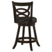 Calecita Wood Swivel Counter Stool Cappuccino (Set of 2) - Walo Furniture 