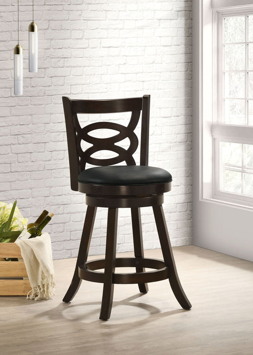 Calecita Wood Swivel Counter Stool Cappuccino (Set of 2) - Walo Furniture 