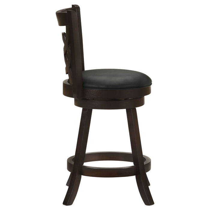 Calecita Wood Swivel Counter Stool Cappuccino (Set of 2) - Walo Furniture 