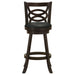 Calecita Wood Swivel Bar Stool Cappuccino (Set of 2) - Walo Furniture 