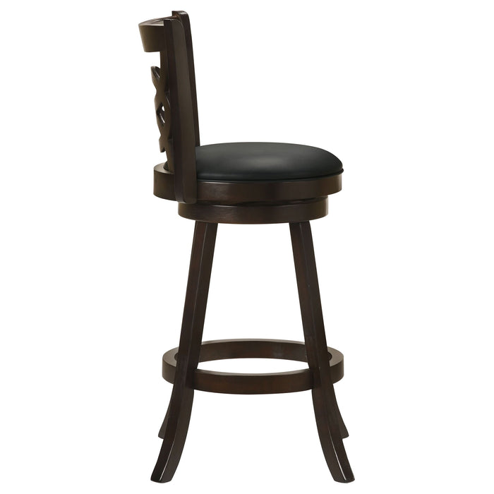 Calecita Wood Swivel Bar Stool Cappuccino (Set of 2) - Walo Furniture 