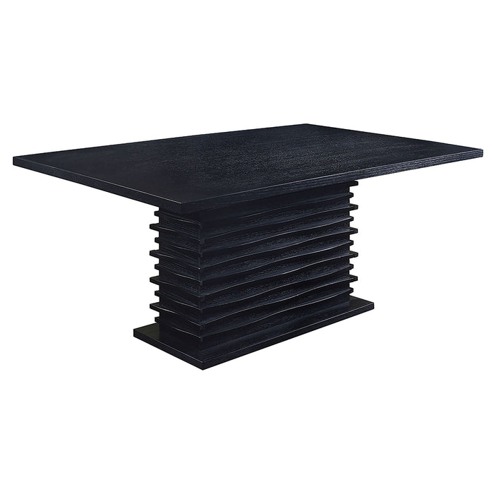 Stanton Rectangular 66-inch Dining Table Black - Walo Furniture 