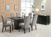 Stanton Rectangular 66-inch Dining Table Black - Walo Furniture 