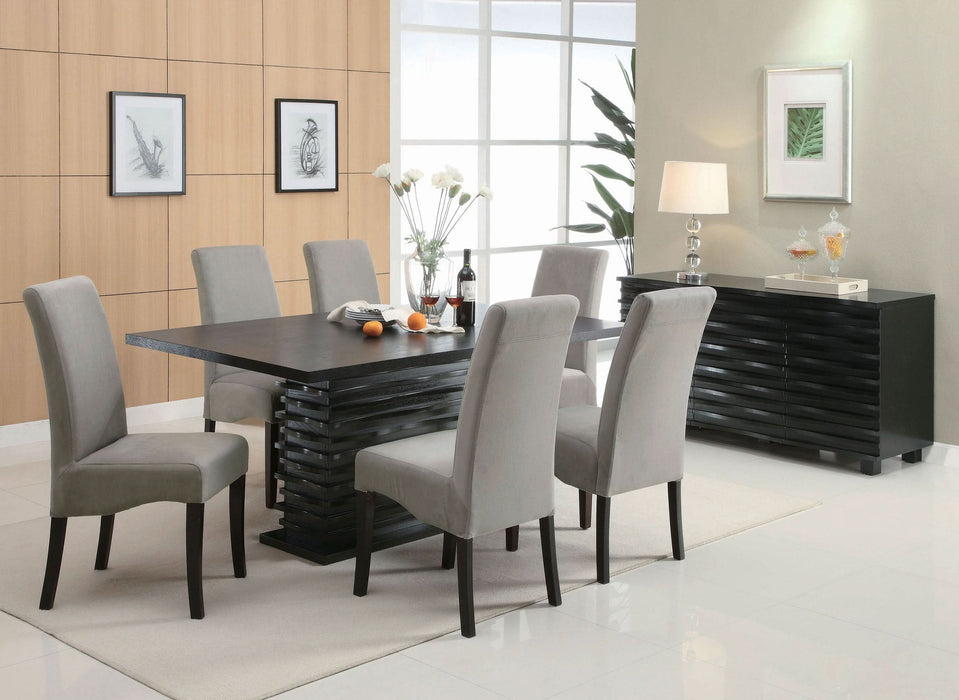 Stanton Rectangular 66-inch Dining Table Black - Walo Furniture 