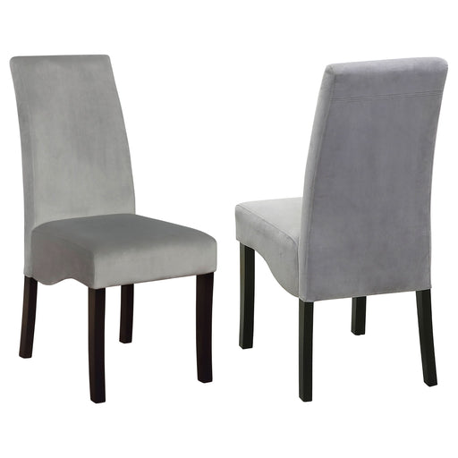 Stanton Velvet Upholstered Dining Side Chair Grey (Set of 2) - Walo Furniture 