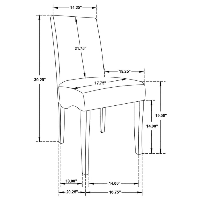 Stanton Velvet Upholstered Dining Side Chair Grey (Set of 2) - Walo Furniture 