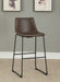 Michelle Upholstered Bar Chair Brown (Set of 2) - Walo Furniture 