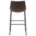 Michelle Upholstered Bar Chair Brown (Set of 2) - Walo Furniture 