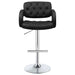 Brandi Adjustable Bar Stool Black and Chrome - Walo Furniture 