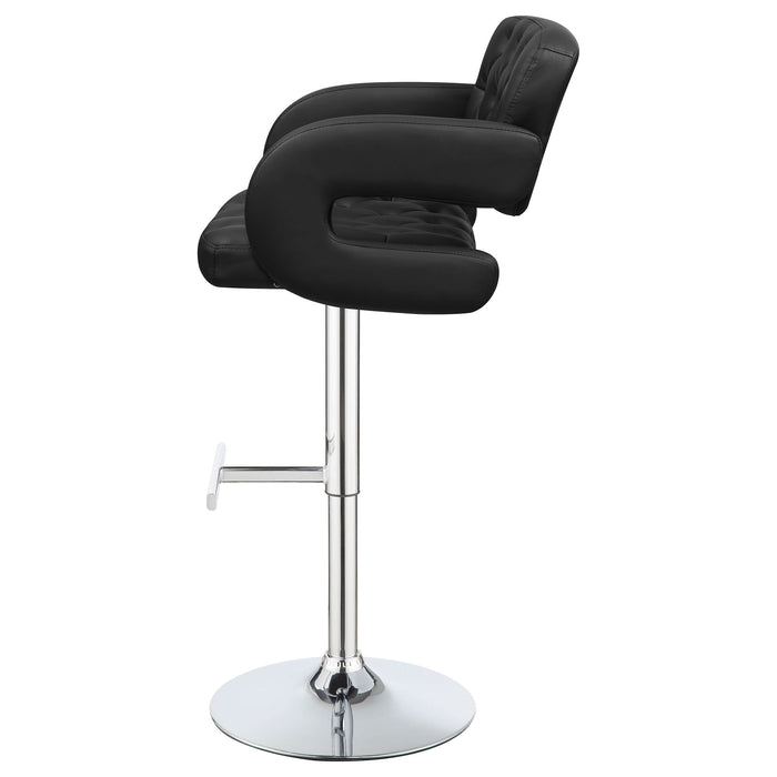 Brandi Adjustable Bar Stool Black and Chrome - Walo Furniture 