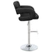 Brandi Adjustable Bar Stool Black and Chrome - Walo Furniture 