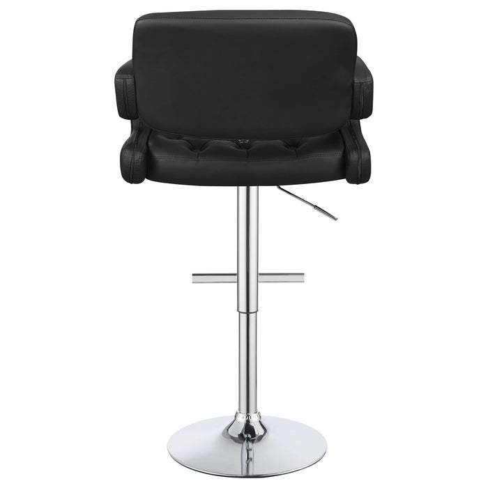 Brandi Adjustable Bar Stool Black and Chrome - Walo Furniture 