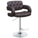 Brandi Adjustable Bar Stool Chrome and Brown - Walo Furniture 