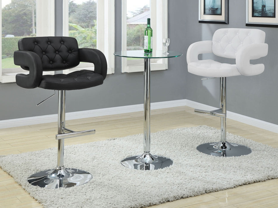 Brandi Adjustable Bar Stool Black and Chrome - Walo Furniture 