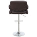 Brandi Adjustable Bar Stool Chrome and Brown - Walo Furniture 