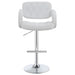 Brandi Adjustable Bar Stool Chrome and White - Walo Furniture 