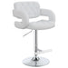 Brandi Adjustable Bar Stool Chrome and White - Walo Furniture 