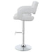 Brandi Adjustable Bar Stool Chrome and White - Walo Furniture 