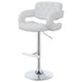 Brandi Adjustable Bar Stool Chrome and White - Walo Furniture 