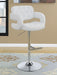 Brandi Adjustable Bar Stool Chrome and White - Walo Furniture 